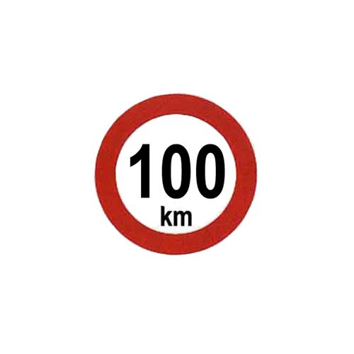 Self-adhesive marking of design speeds 100 km
